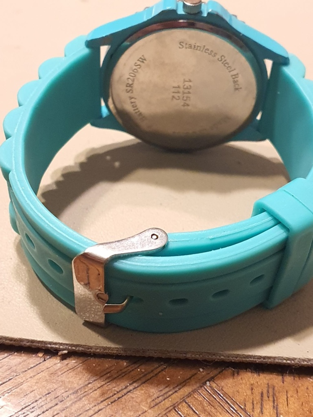 🦋10/$20🦋 Silver/Blue Silicone Women's Watch - Picture 6 of 7